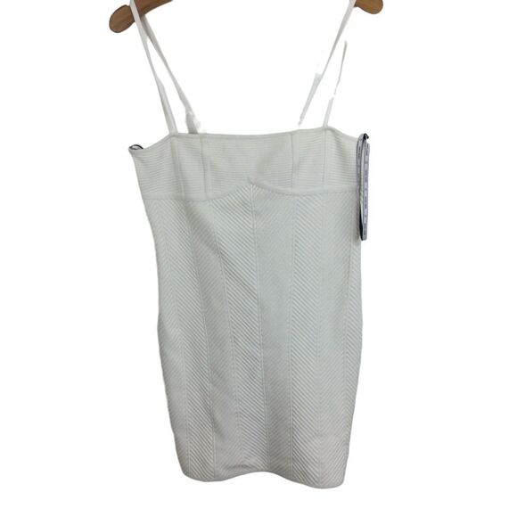 Herve Lege Contour Strappy Bodycon Mini Dress Alabastor RTR Size XL - Picture 9 of 9